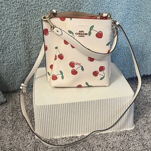 Coach Cherry Print Bucket Bag